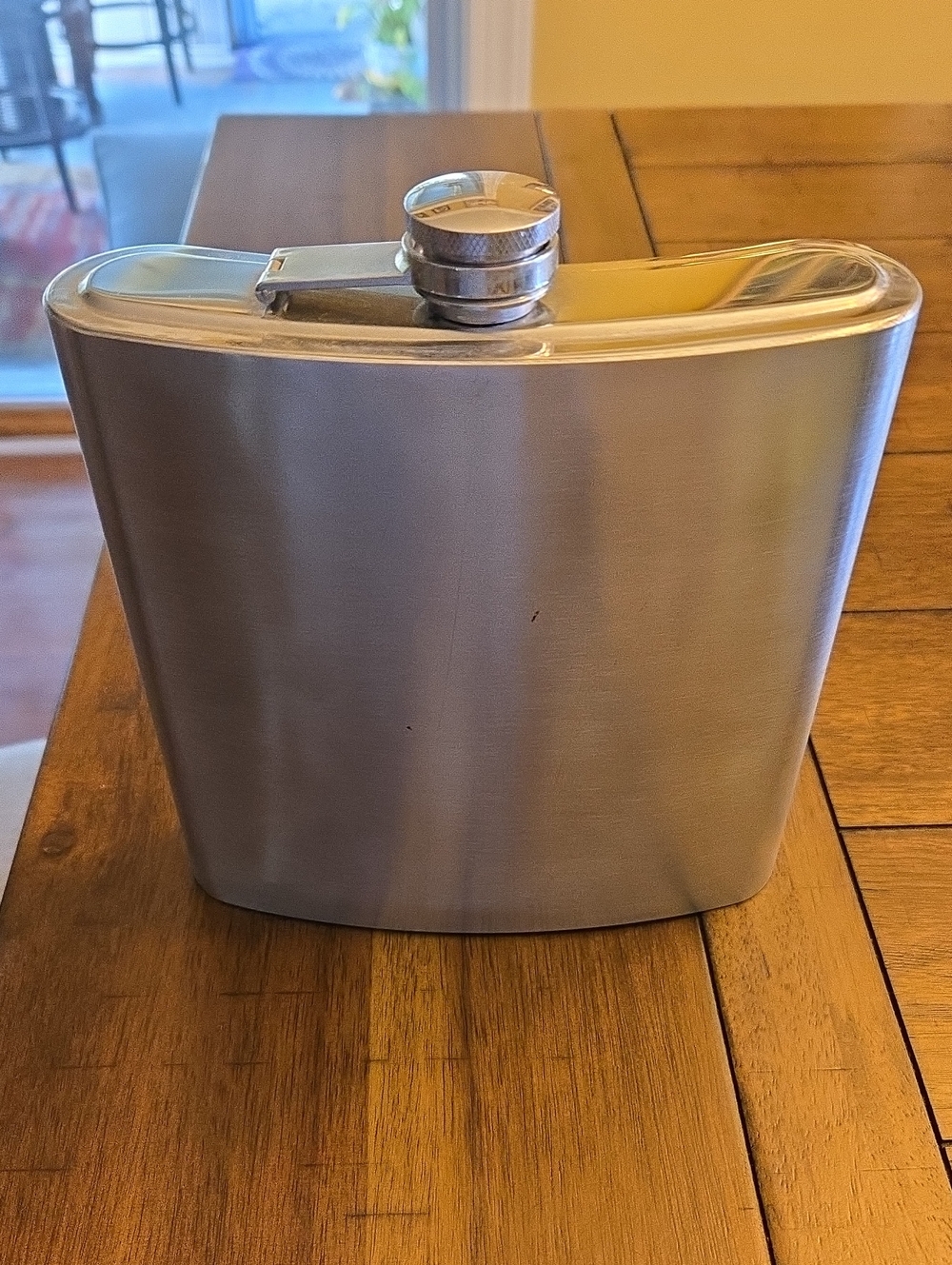 Stainless Steel Hip Flask - Classic Silver Finish